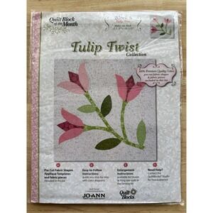 Jo-Ann Tulip Twist Block 8 Tulip Tree Kit Includes Pre-Cut Fabric